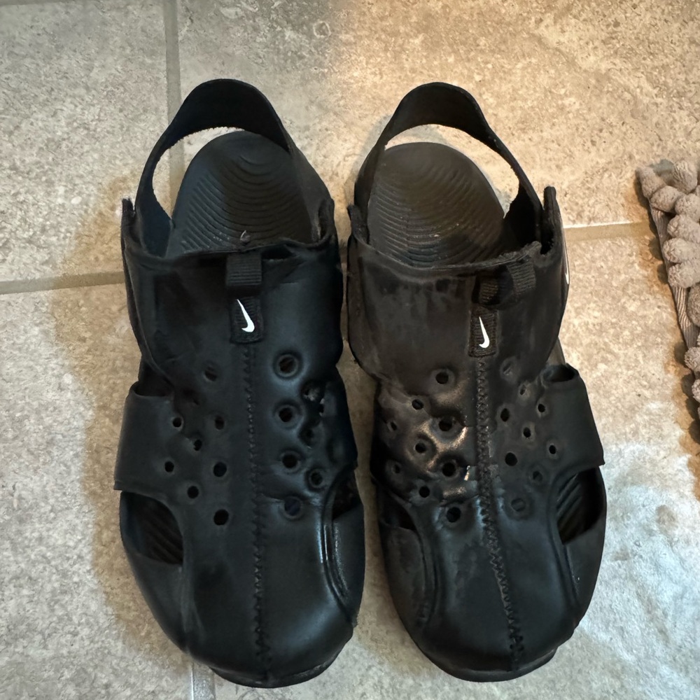 Nike Black Slip-On Sandals